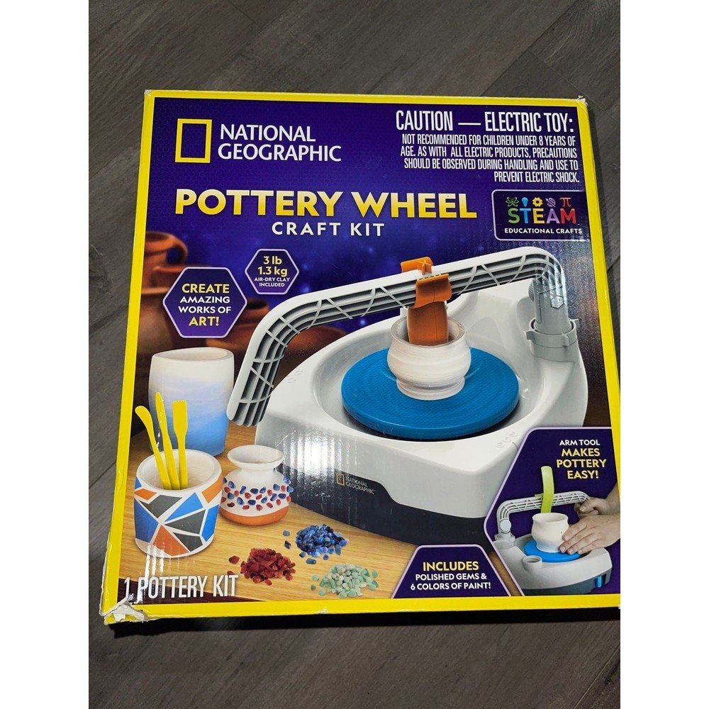 National Geographic RTPWHEEL Pottery Wheel Activity Set, Toy for Kids